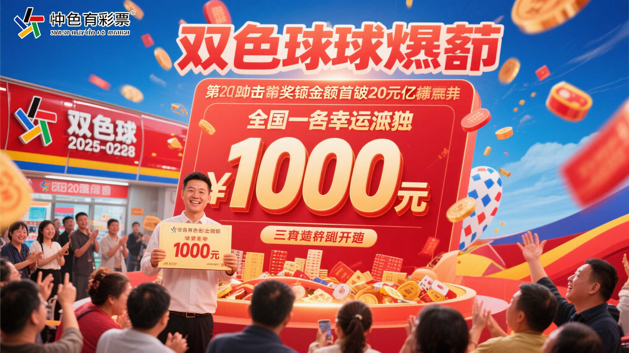 双色球第2025-028期独中千万大奖,奖池飙升突破20亿! 双色球第2025-028期独中千万大奖,奖池飙升突破20亿!