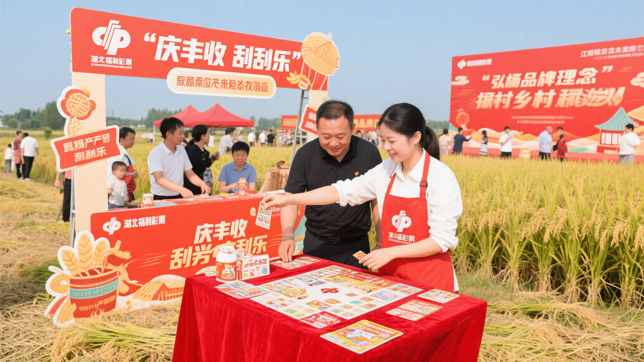 湖北福彩携刮刮乐亮相京山,共庆丰收喜悦 湖北福彩携刮刮乐亮相京山,共庆丰收喜悦