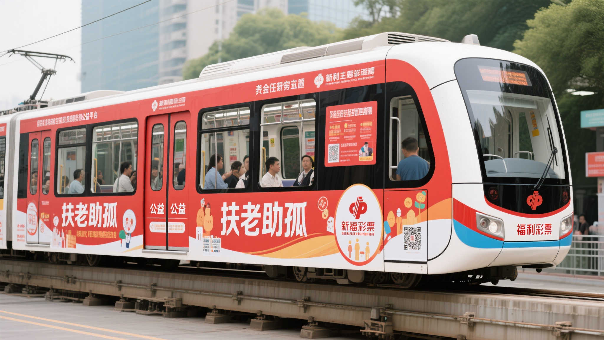 芜湖福彩主题单轨暖心启程,为城市文明增添别样光彩 芜湖福彩主题单轨暖心启程,为城市文明增添别样光彩