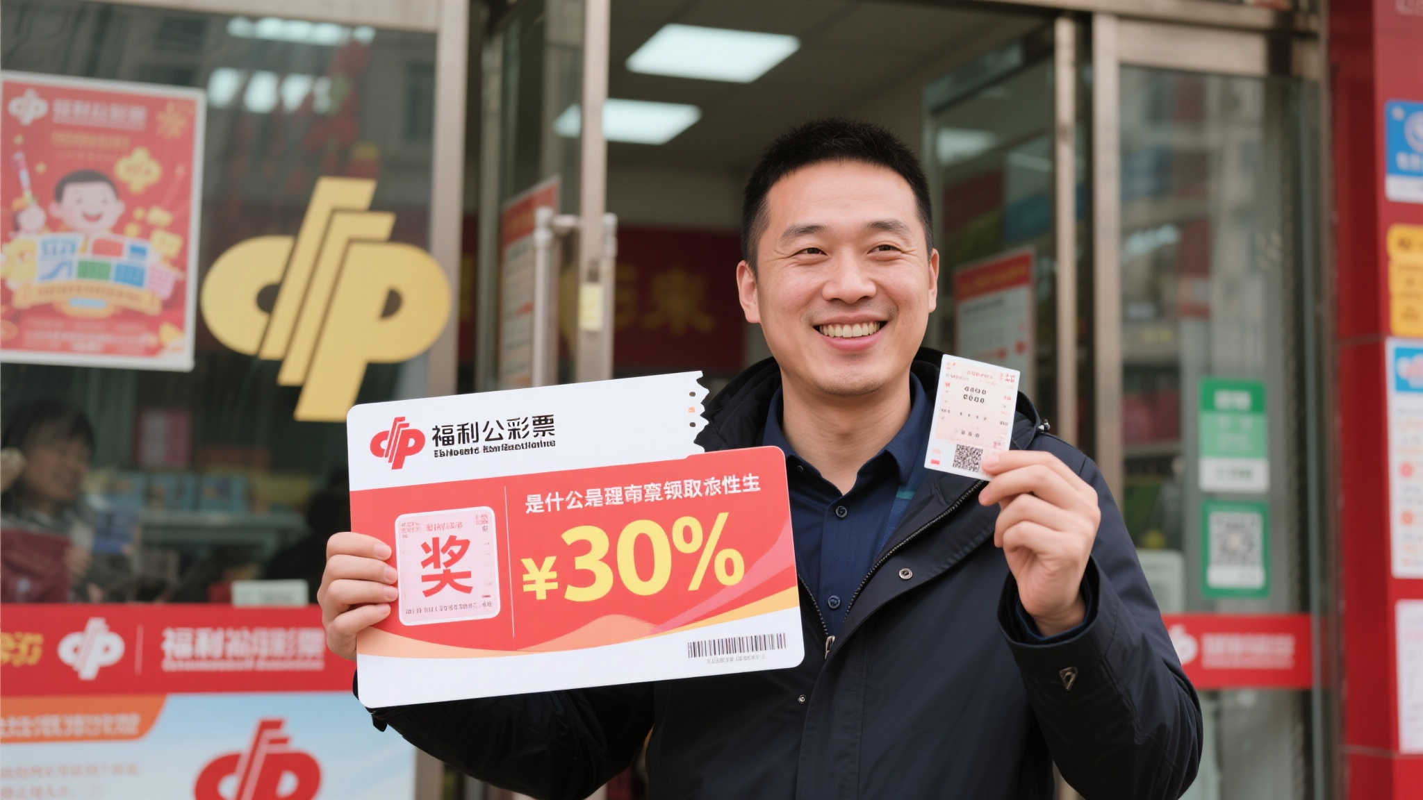 男子一票命中福彩40万大奖 迅速现身领取奖金